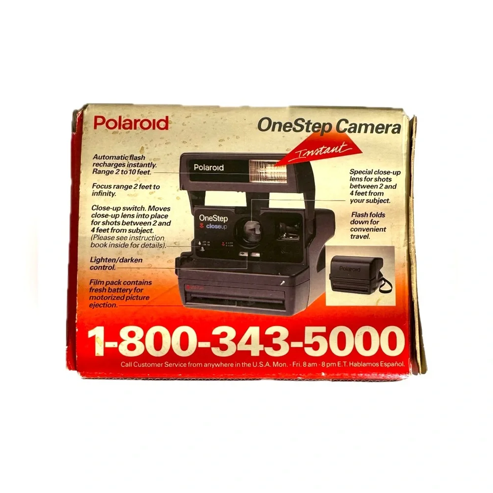 😎 Polaroid 600 OneStep Close-up Instant Film Camera w/instruction book